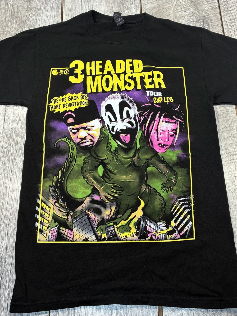 3 headed monster 2nd leg  tour shirt women’s small